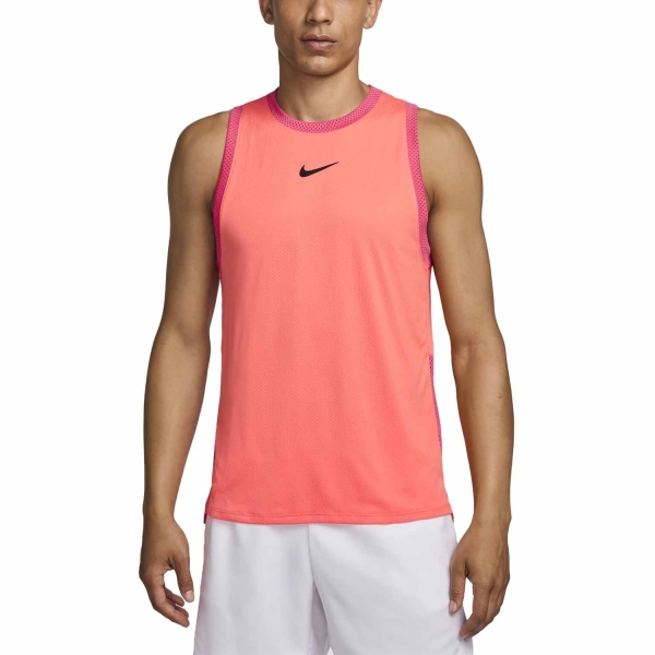 Maglietta Tennis Uomo Nike Nike Court Slam Tank  Light Wild Mango/Aster Pink/Black  Light Wild Mango/Aster Pink/Black FQ2027643