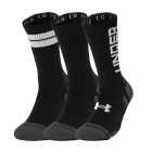 Under Armour Performance Tech Crew x 3 Calze - Black/White