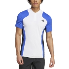 adidas FreeLift Pro Logo Polo - White/Lucid Blue/Black