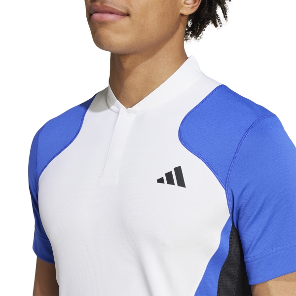 adidas FreeLift Pro Logo Polo - White/Lucid Blue/Black