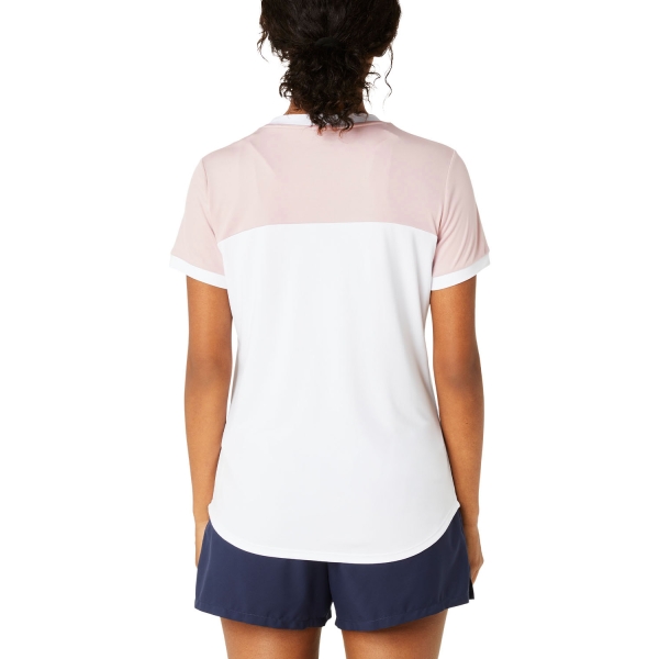 Asics Court T-Shirt - Brilliant White/Watershed Rose