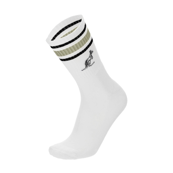 Calze Tennis Australian Australian Stripes Calze  White/Black/Sand  White/Black/Sand TEXCZ0012002M1B