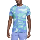 Nike Court Advantage Printed T-Shirt - Glacier Blue/Black