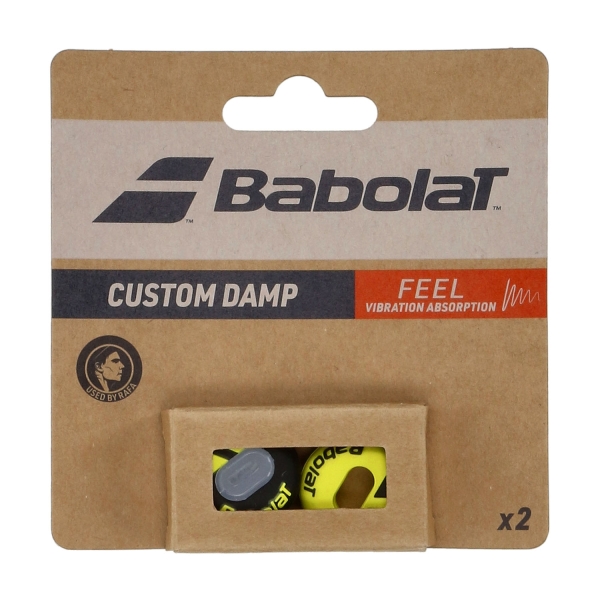 Antivibrazione Babolat Custom x 2 Antivibrazioni  Black/Yellow 700130142