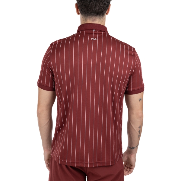 Fila Stripes Bjorn Polo - Cabernet/White Alyssum