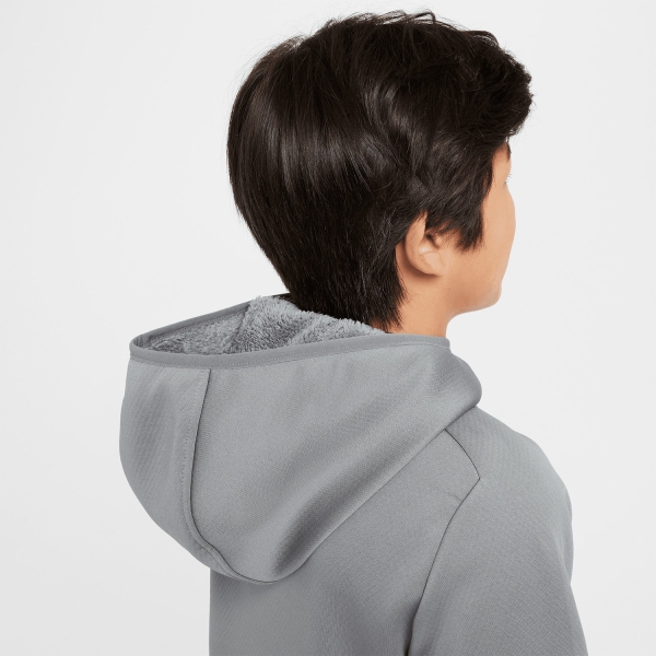 Nike Therma-FIT Sudadera Niños - Smoke Grey/White