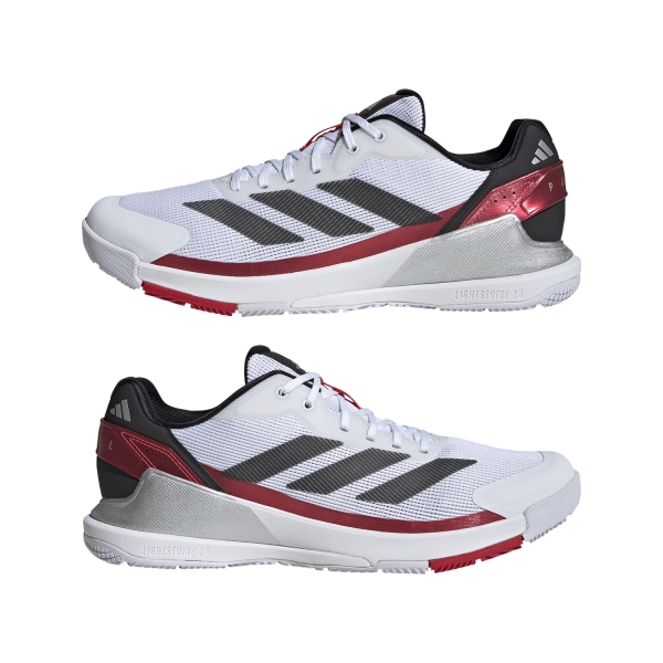 adidas Crazyquick LS Padel - Cloud White/Core Black/Lucid Red