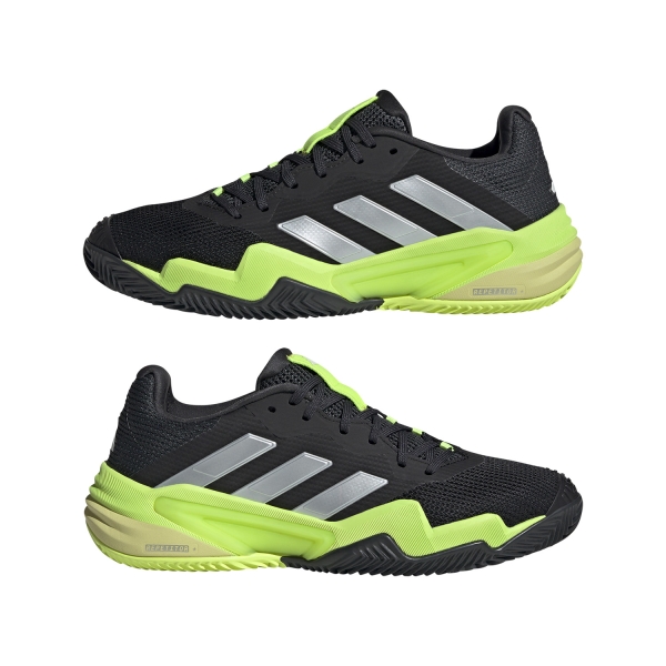 adidas Barricade 13 Clay - Core Black/Zero Metallic/Lucid Lemon