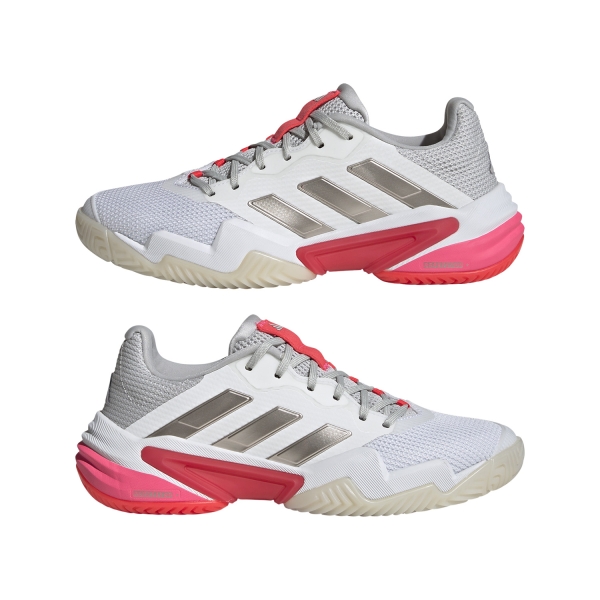 adidas Barricade 13 - Cloud White/Champagne Metalic/Lucid Red