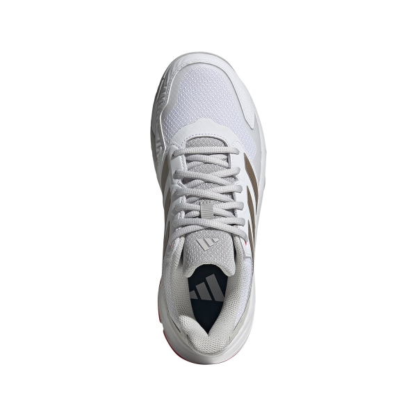 adidas Courtjam Control 3 - Cloud White/Iron Metalic/Lucid Red