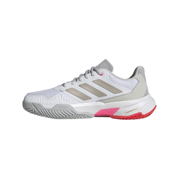 adidas Courtjam Control 3 - Cloud White/Iron Metalic/Lucid Red