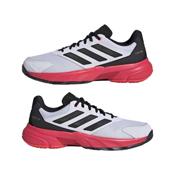 adidas CourtJam Control 3 - FTWR White/Core Black/Lucid Red