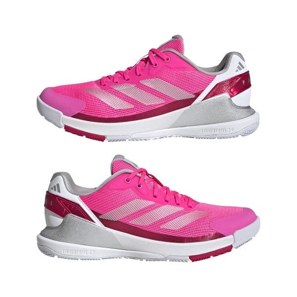 adidas Crazyquick LS Padel - Lucid Pink/Silver Metallic/Lucid Red