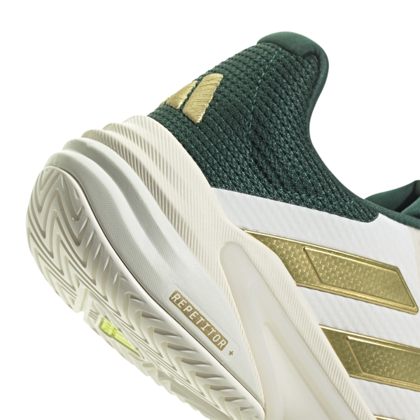 adidas Barricade 13 VTG - Core White/Gold Metal/Collegiate Green