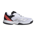 adidas Courtflash Bambini - Ftwr White/Silver Met/Bright Red