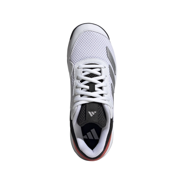 adidas Courtflash Bambini - Ftwr White/Silver Met/Bright Red