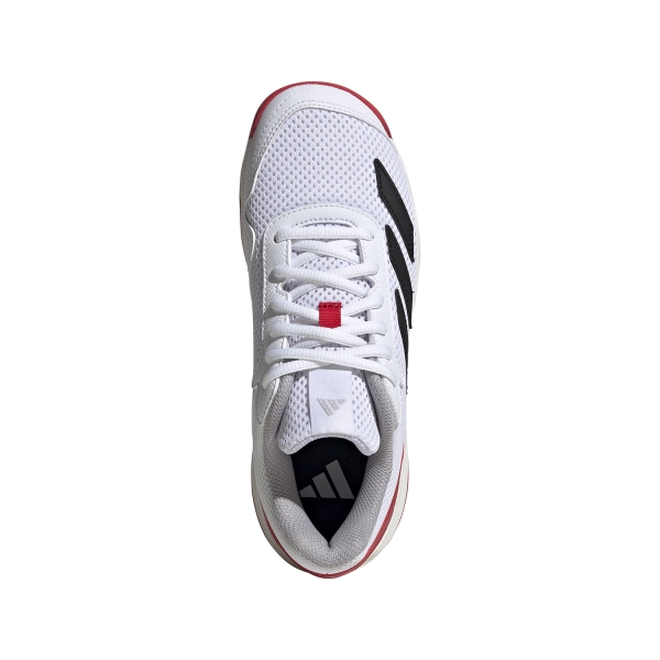 adidas Courtflash Bambini - Cloud White/Core Black/Lucid Red