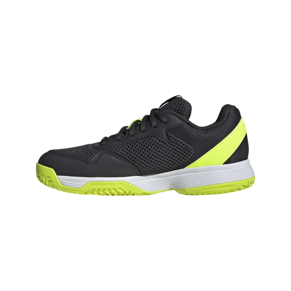 adidas Courtflash Bambini - Carbon/Iron Met/Lucid Lemon