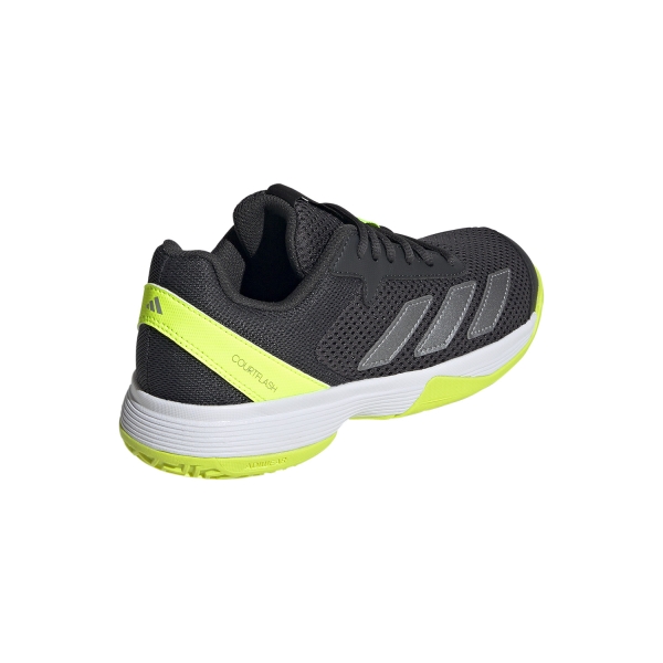 adidas Courtflash Bambini - Carbon/Iron Met/Lucid Lemon