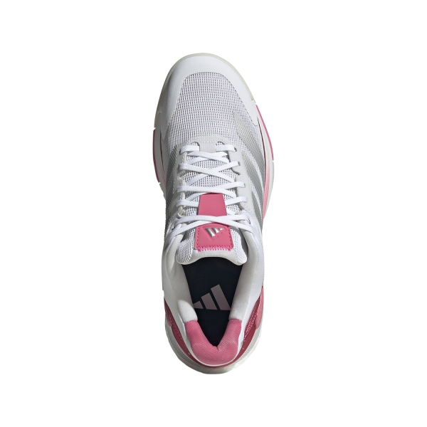 adidas Crazyquick Boost Padel - FTWR White/Silver Metal/Lucid Pink