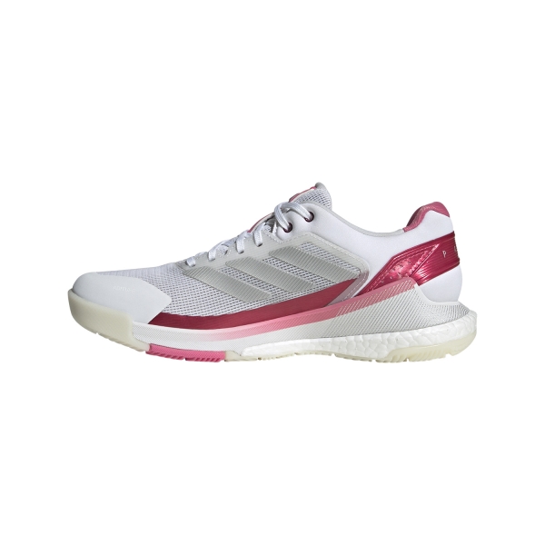 adidas Crazyquick Boost Padel - FTWR White/Silver Metal/Lucid Pink