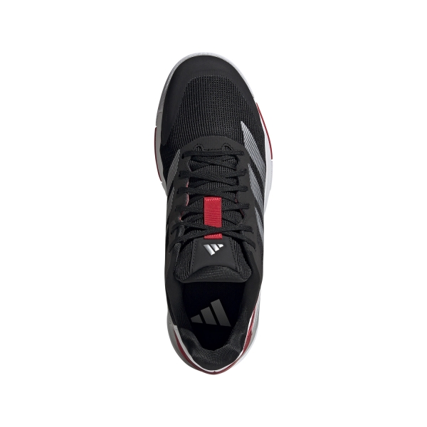 adidas Crazyquick LS Padel - Core Black/Silver Metallic/Lucid Red