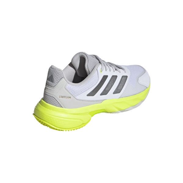 adidas CourtJam Control 3 Clay - FTWR White/Iron Metal/Lucid Lemon