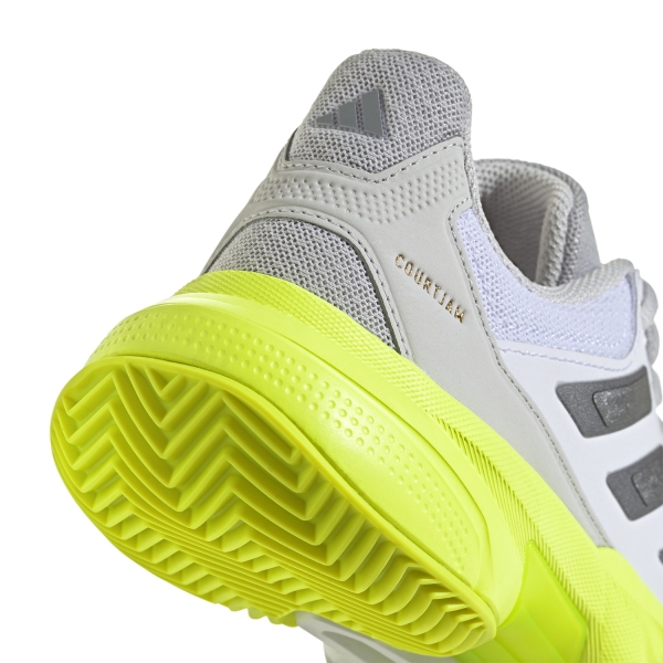 adidas CourtJam Control 3 Clay - FTWR White/Iron Metal/Lucid Lemon