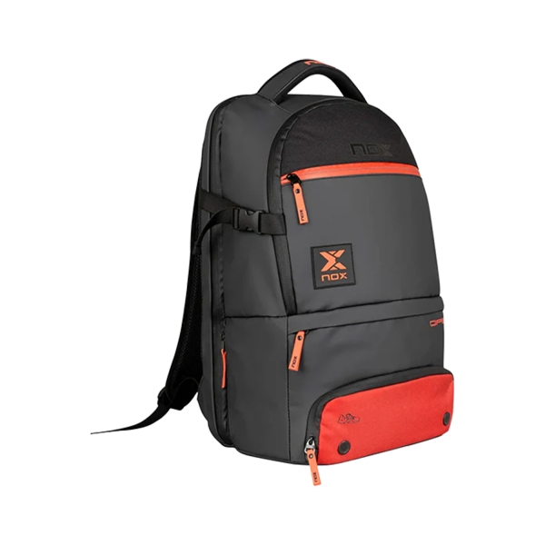 NOX Luxury Open Backpack - Negro/Rojo