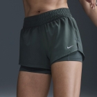 Nike One 2 in 1 3in Shorts - Vintage Green/Reflective Silver