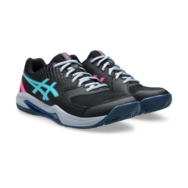 Asics Gel Dedicate 8 Padel - Black/Energy Aqua