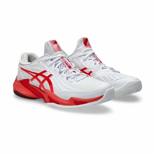 Asics Court FF 3 Novak Clay - White/Electric Red