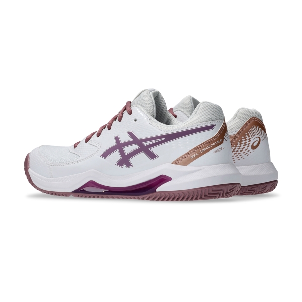 Asics Gel Dedicate 8 Padel - White/Dark Ube