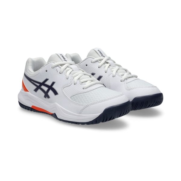 Asics Gel Dedicate 8 GS Bambini - White/Indigo Fog
