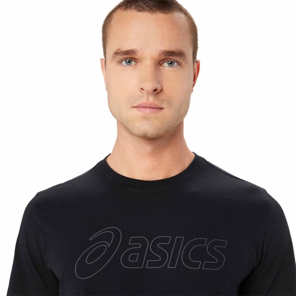 Asics Logo Maglietta - Performance Black/Graphite Grey