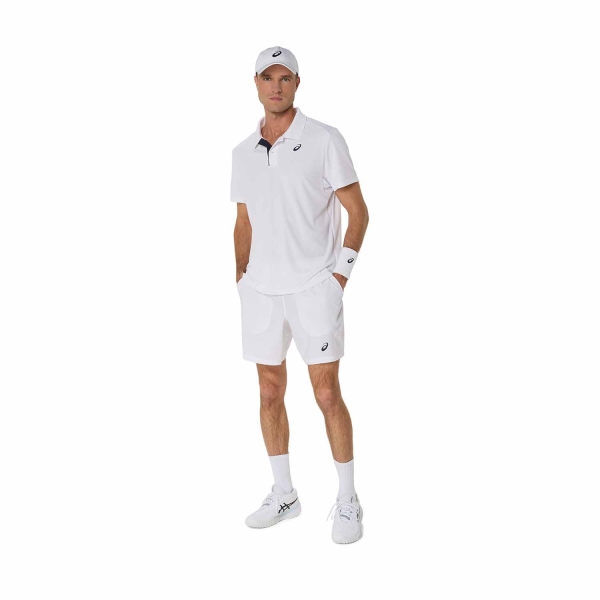 Asics Court Logo 7in Shorts - Brilliant White