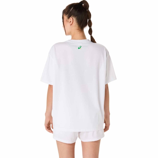 Asics Court Graphic Logo Maglietta - Brilliant White
