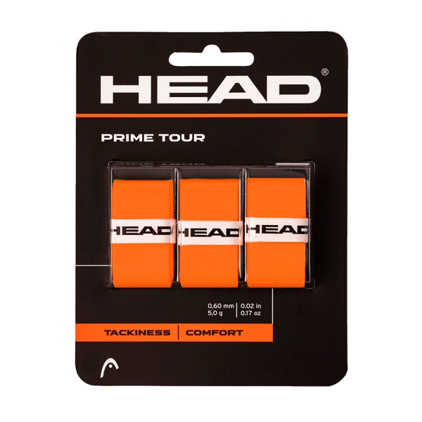 Overgrip Head Prime Tour Overgrip x 3  Orange 285621 OR