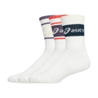 Asics Logo Crew x 3 Calze - Brilliant White/Multi