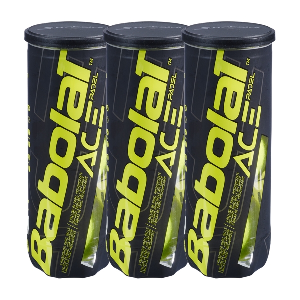 Pelotas de Padel Babolat Ace Tripack  Tubos de 3 Pelotas 501104T113