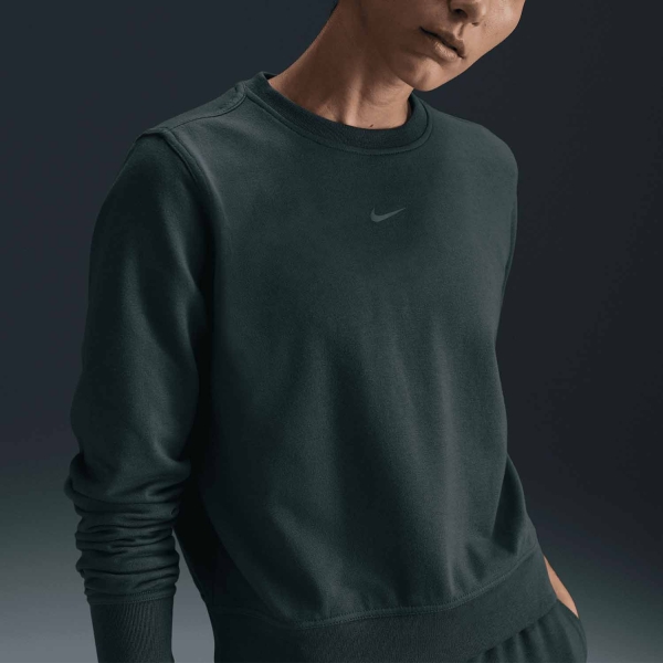 Nike Dri FIT One Crew Felpa da Tennis Donna Vintage Green