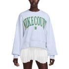 Nike Court Heritage Phoenix Hoodie - Football Grey/Mineral Teal