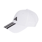 adidas Baseball 3 Stripes Cap - White/Black