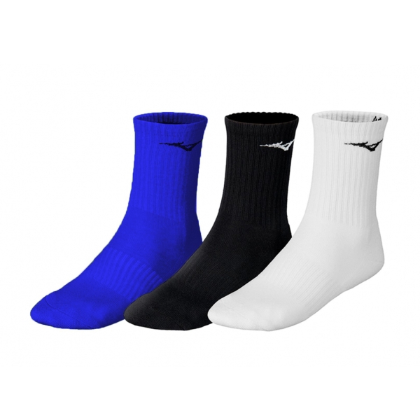 Mizuno Drylite x 3 Tennis Socks White Black Melange