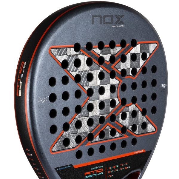 NOX AT10 Genius 18K Alum 2025 Padel - Black/Orange