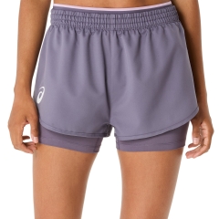 Asics Match Logo 2in Shorts - Greyish Purple