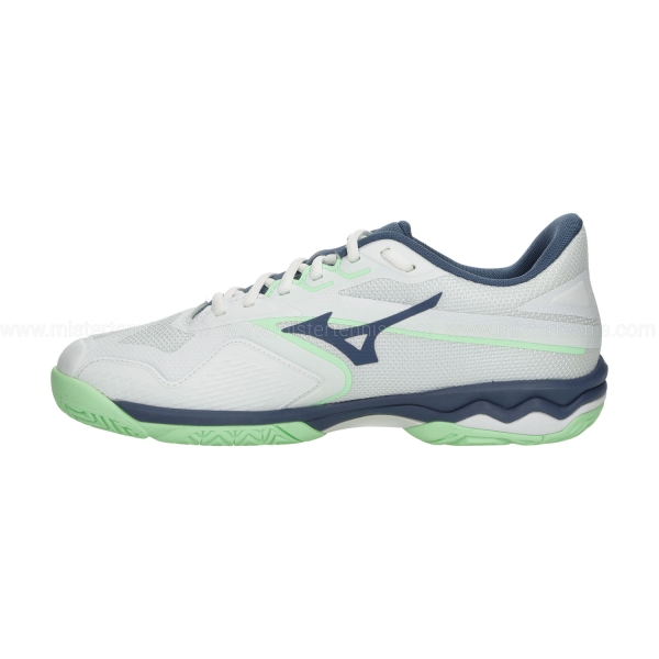 Mizuno Wave Exceed Light 2 All Court - White/Vintage Indigo/Neo Mint