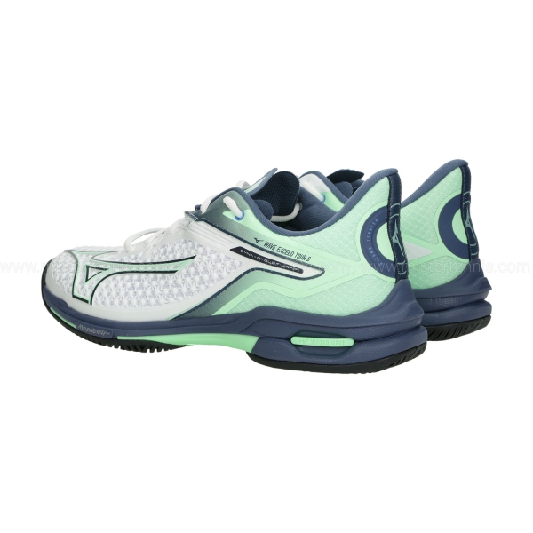 Mizuno Wave Exceed Tour 6 All Court - White/India Ink/Neo Mint