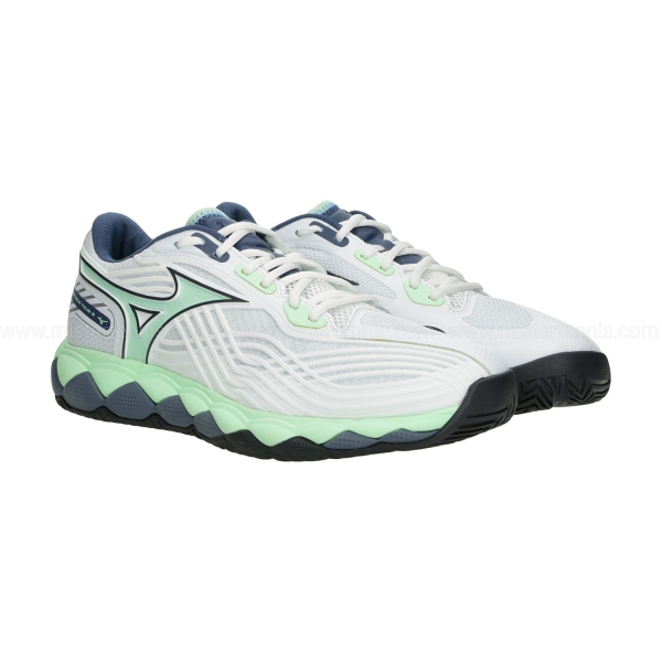 Mizuno Wave Enforce Tour 2 All Court - White/Neo Mint/Vintage Indigo