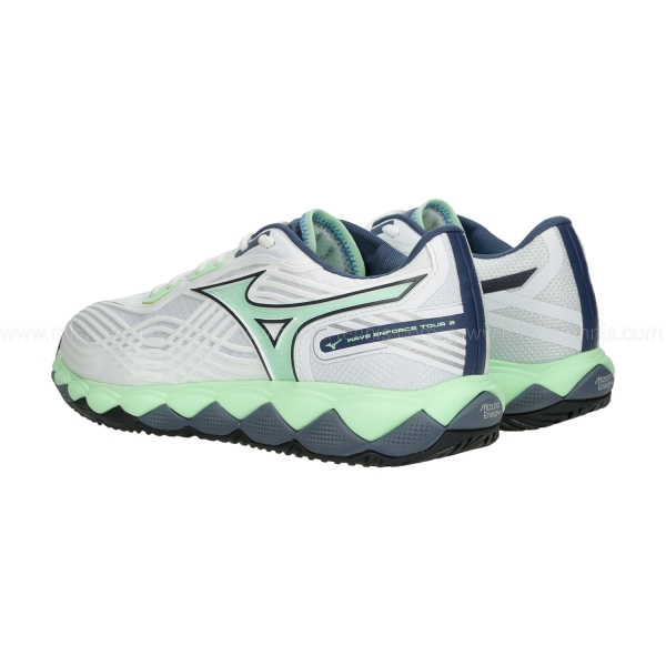 Mizuno Wave Enforce Tour 2 All Court - White/Neo Mint/Vintage Indigo